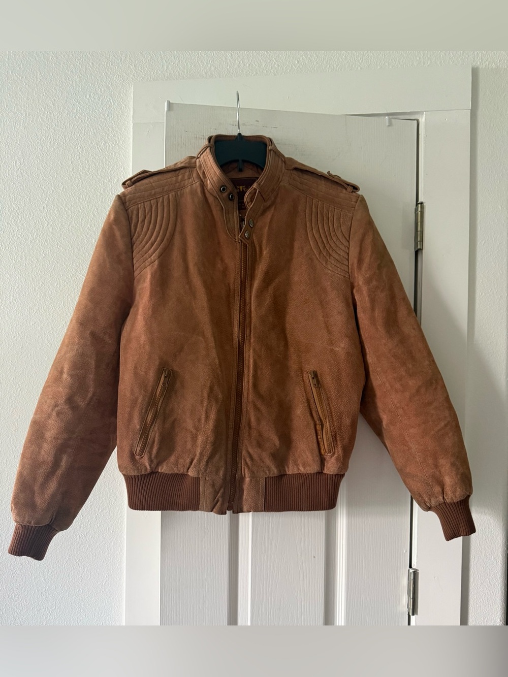 Vintage Sergio Valente Genuine Leather Bomber Jacket Brown Men’s 42
